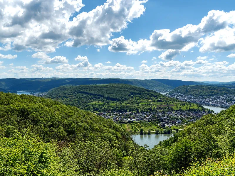Vierseenblick bei Boppard am Rhein, Rheinland-Pfalz