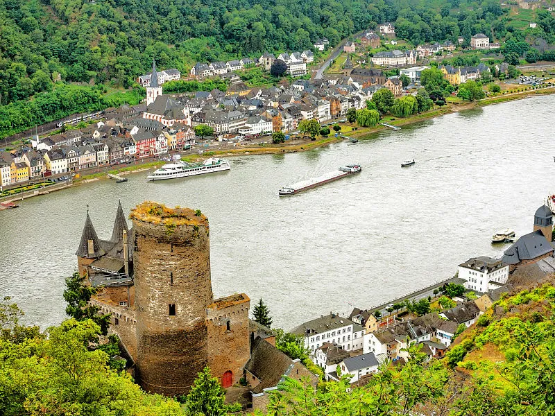 Castle Katz, Cat Castle, St. Goarshausen, Rhineland-Palatinate, Germany, Europe